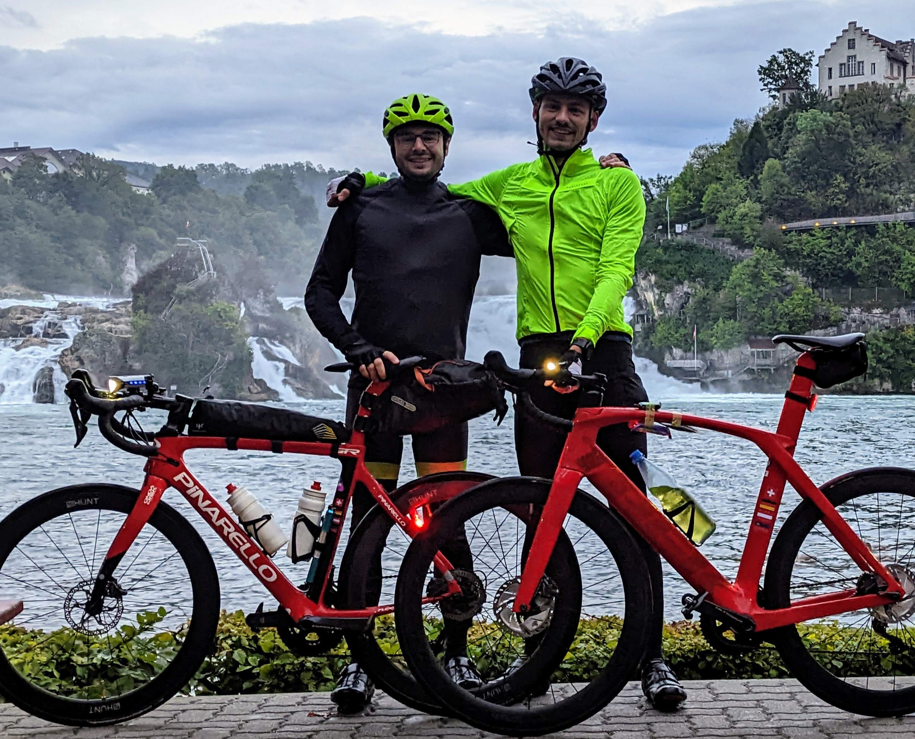 Photo of both of us at the Rheinfall