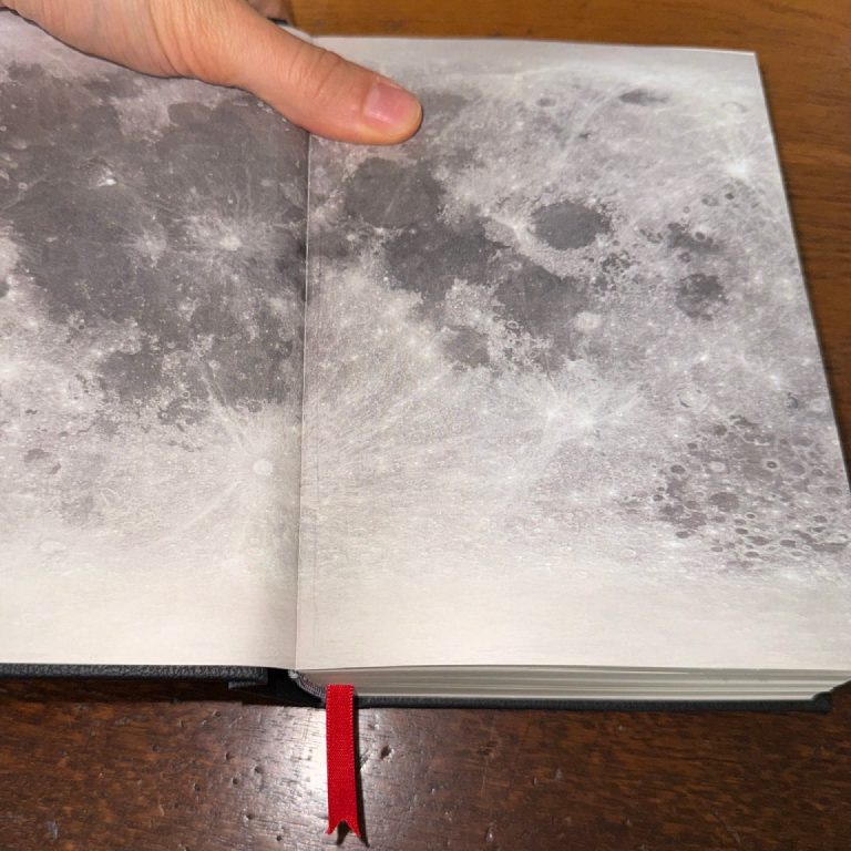 The lunar-surface endpaper.