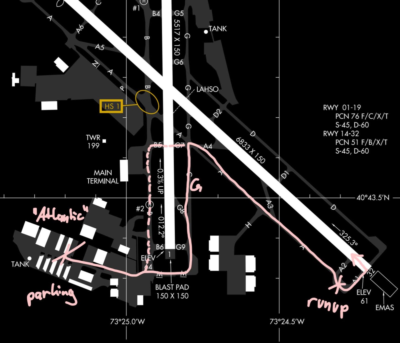 KFRG Taxi Instructions