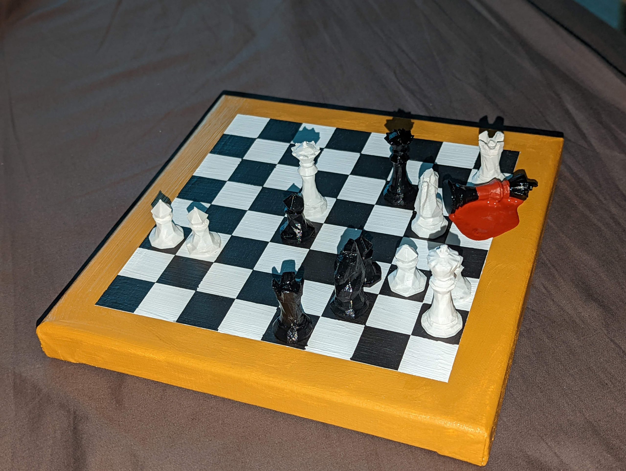 r/chess recognized the chess position. It's Deep Blue vs. Kasparov, 1996,  Game 1 with a few misplaced pieces. It was the first time a chess computer  defeated the reigning World Champion. 